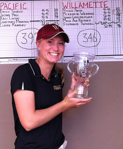 Weinhold Wins Medalist Honors at Linfield Three-Way