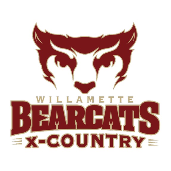 Willamette cross country logo with Bearcat image