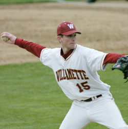 Simon Pitches Eight Innings in 9-1 Win over Loggers to Start Doubleheader Sweep