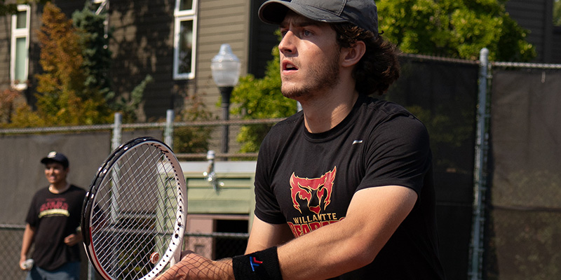 AJ Avansino is ready for the next play on the tennis court.