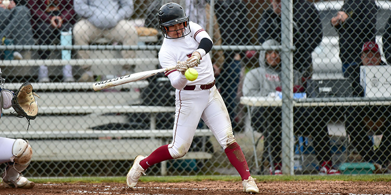 MIa Lund looks to make contact at the plate for the Willamette softball team.